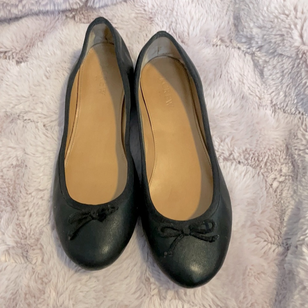 Black J Crew Ballet Flats size 9